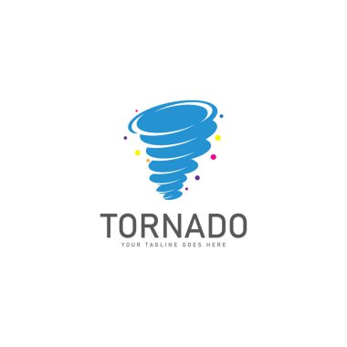 Tornado logosu vektör illüstrasyon tasarımı