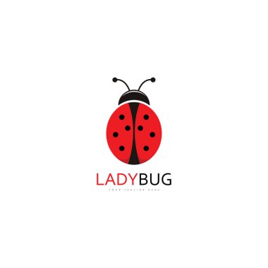 Lady bug logo şablon vektör resimleme simgesi