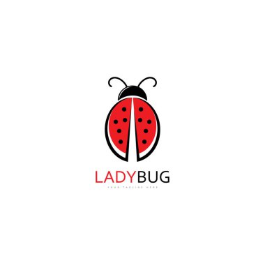 Lady bug logo şablon vektör resimleme simgesi