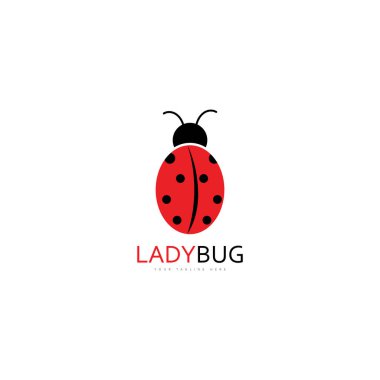 Lady bug logo şablon vektör resimleme simgesi