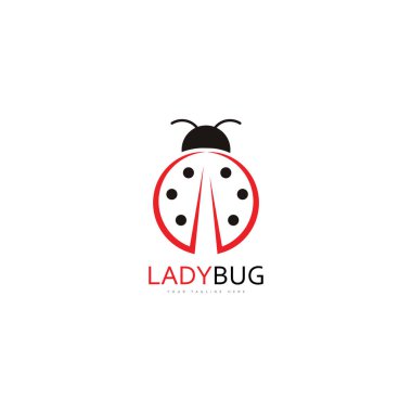 Lady bug logo şablon vektör resimleme simgesi