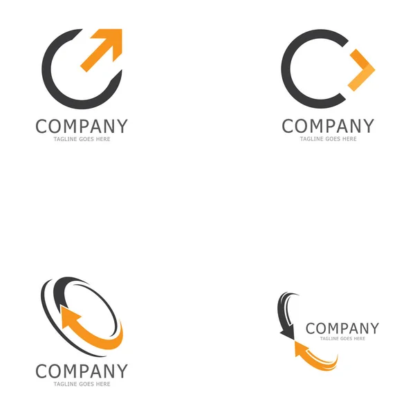 Anfangsbuchstabe Pfeil Logo Design Vector lizenzfreie Stockvektoren