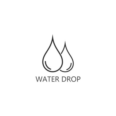 Bırakma çizgisi simgesi su bırakma logo vektörü