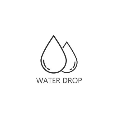 Bırakma çizgisi simgesi su bırakma logo vektörü