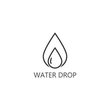 Bırakma çizgisi simgesi su bırakma logo vektörü