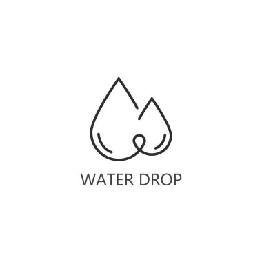 Bırakma çizgisi simgesi su bırakma logo vektörü