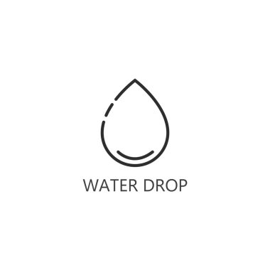 Bırakma çizgisi simgesi su bırakma logo vektörü