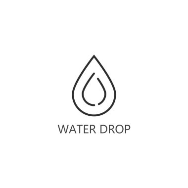 Bırakma çizgisi simgesi su bırakma logo vektörü