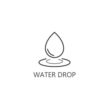 Bırakma çizgisi simgesi su bırakma logo vektörü