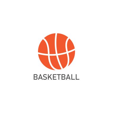 Basketbol ikonu vektörü. Sepet topu sembolü çizimi. Beyaz arkaplanda basit tasarım.