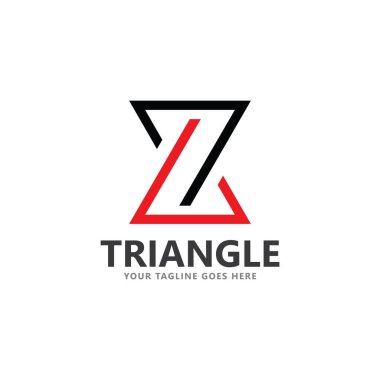 soyut üçgen logosu ve sembol vektör simgesi