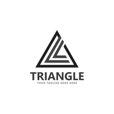 soyut üçgen logosu ve sembol vektör simgesi
