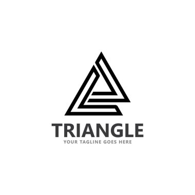 soyut üçgen logosu ve sembol vektör simgesi
