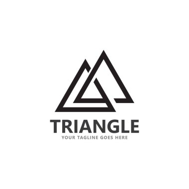 soyut üçgen logosu ve sembol vektör simgesi