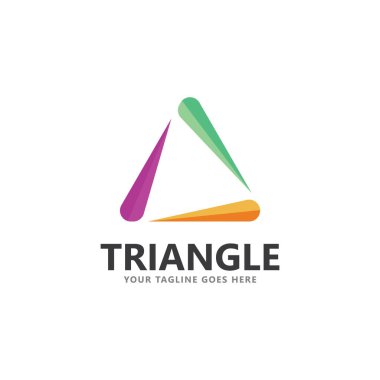 soyut üçgen logosu ve sembol vektör simgesi