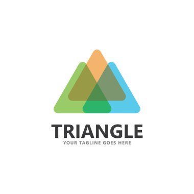 soyut üçgen logosu ve sembol vektör simgesi