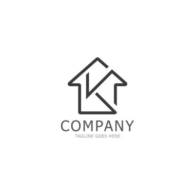 Konsept K harfli ev logosu tasarımı