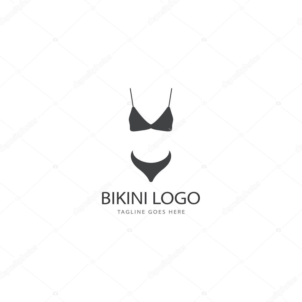 Bikini logo vector template. swimsuit logo design vector