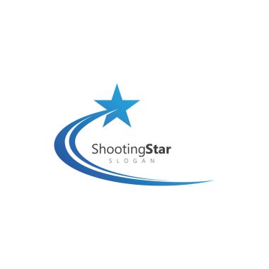 kayan yıldız vektör logo tasarım şablonu