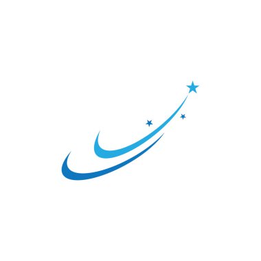 kayan yıldız vektör logo tasarım şablonu