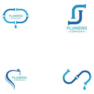 Tesisat logosu vektör resimleme tasarımı