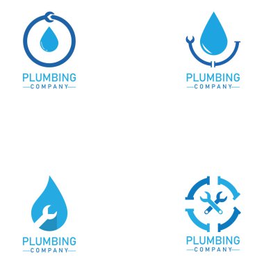 Tesisat logosu vektör resimleme tasarımı