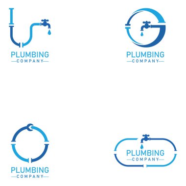 Tesisat logosu vektör resimleme tasarımı