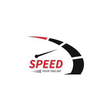 Hız logosu daha hızlı şablon vektör resimleme tasarımı