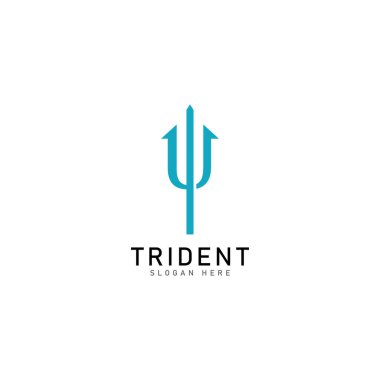 Trident Logo Şablonu vektör çizimi tasarımı