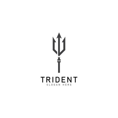 Trident Logo Şablonu vektör çizimi tasarımı