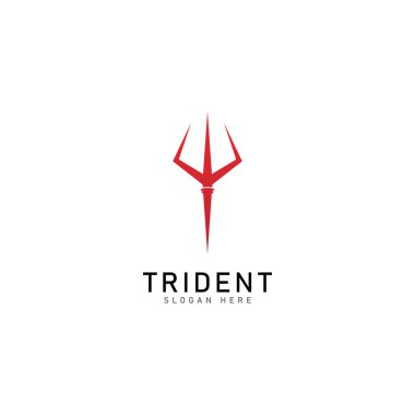 Trident Logo Şablonu vektör çizimi tasarımı