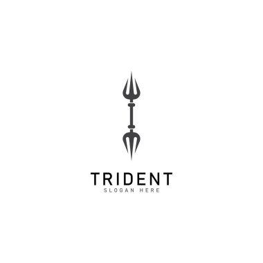 Trident Logo Şablonu vektör çizimi tasarımı