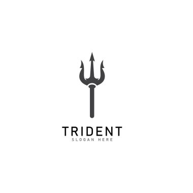 Trident Logo Şablonu vektör çizimi tasarımı