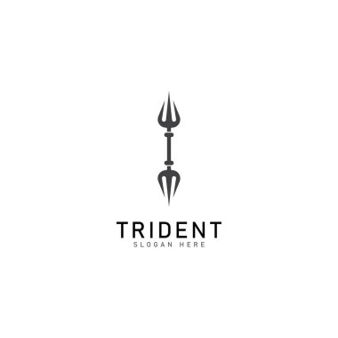Trident Logo Şablonu vektör çizimi tasarımı