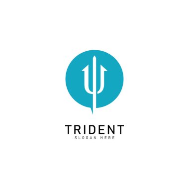 Trident Logo Şablonu vektör çizimi tasarımı