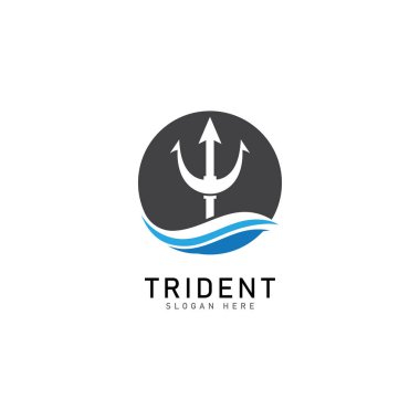 Trident Logo Şablonu vektör çizimi tasarımı