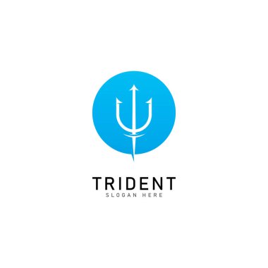 Trident Logo Şablonu vektör çizimi tasarımı