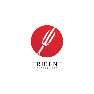 Trident Logo Şablonu vektör çizimi tasarımı