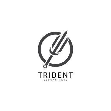 Trident Logo Şablonu vektör çizimi tasarımı