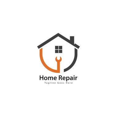 Ev Onarımı logo şablonu vektör simgesi tasarımı