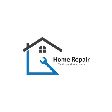 Ev Onarımı logo şablonu vektör simgesi tasarımı