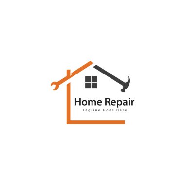 Ev Onarımı logo şablonu vektör simgesi tasarımı