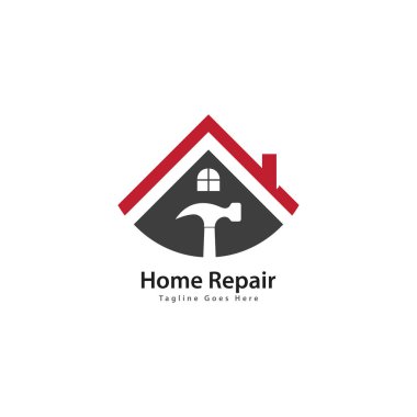 Ev Onarımı logo şablonu vektör simgesi tasarımı