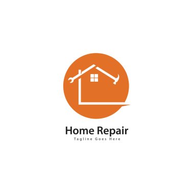 Ev Onarımı logo şablonu vektör simgesi tasarımı