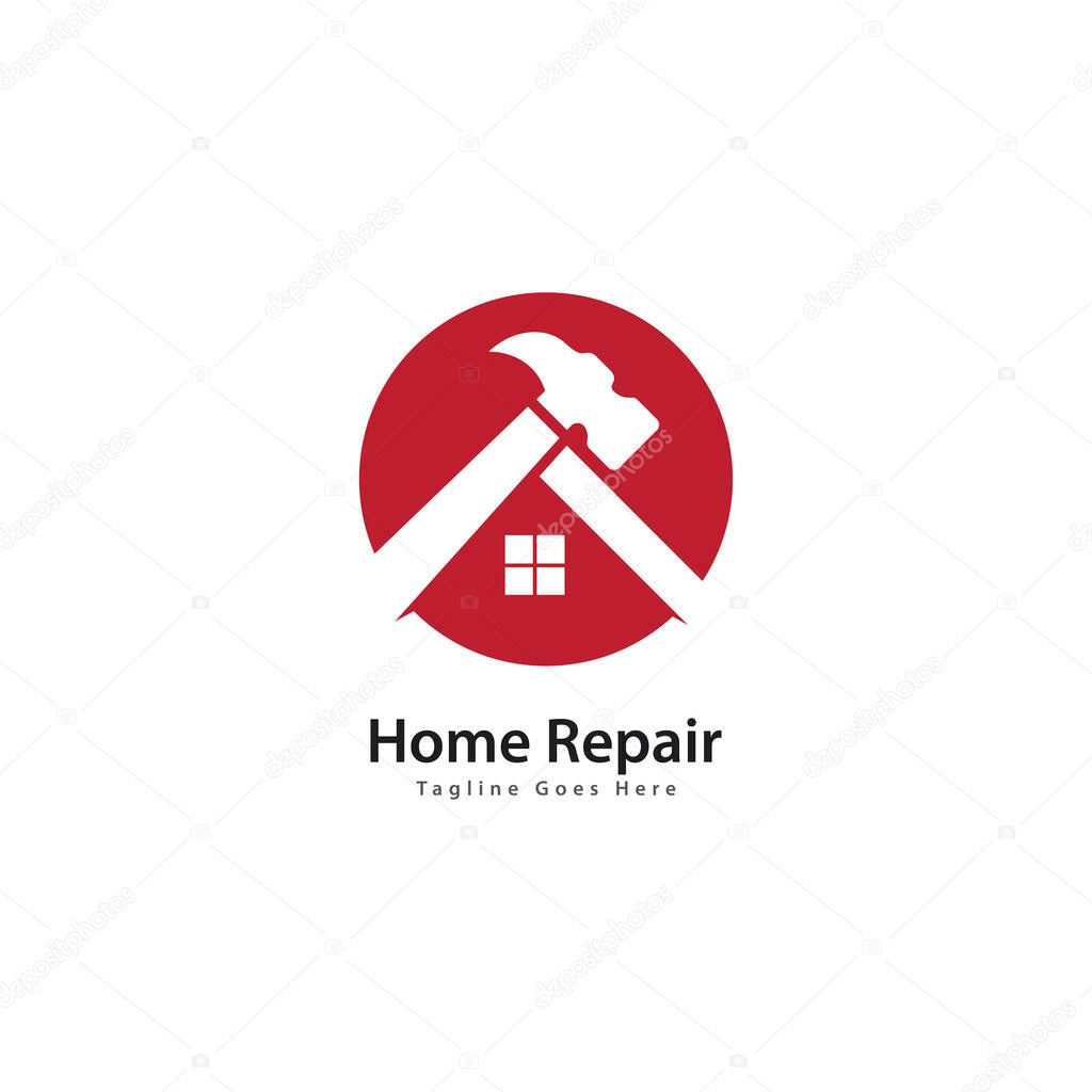 Home repair logo template vector icon design