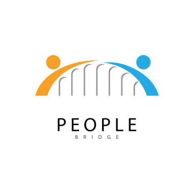 Köprü insanları logo vektör illüstrasyonuName