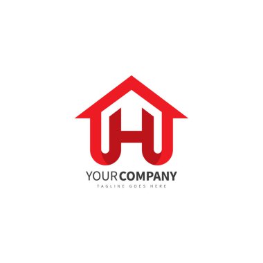 Konsept H harfli ev logosu tasarımı