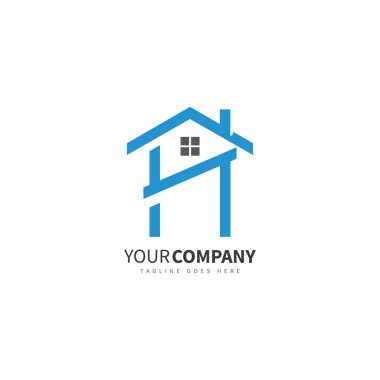 Konsept H harfli ev logosu tasarımı