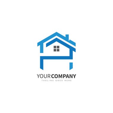 Konsept H harfli ev logosu tasarımı
