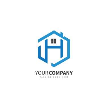 Konsept H harfli ev logosu tasarımı